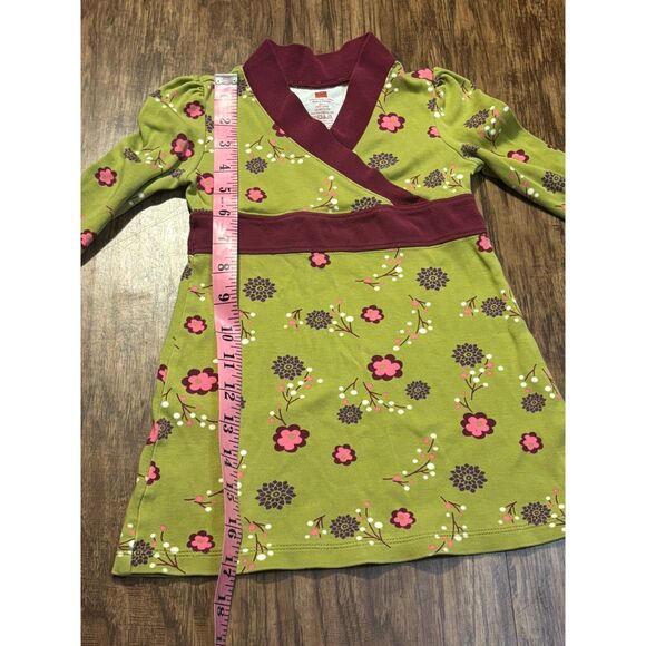 Tea Collection Girls Dress Set of 2 Sz 3 Floral Long Sleeve Play Dresses lot - Picture 3 of 10